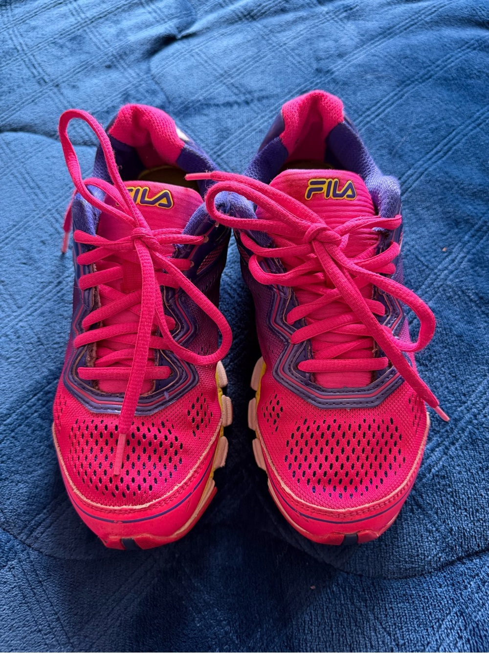 Fila Women's Pink and Purple Athletic Running Shoes